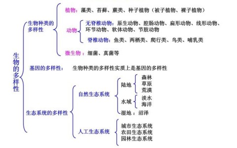 生物多样性（生物多样性包括哪三种）