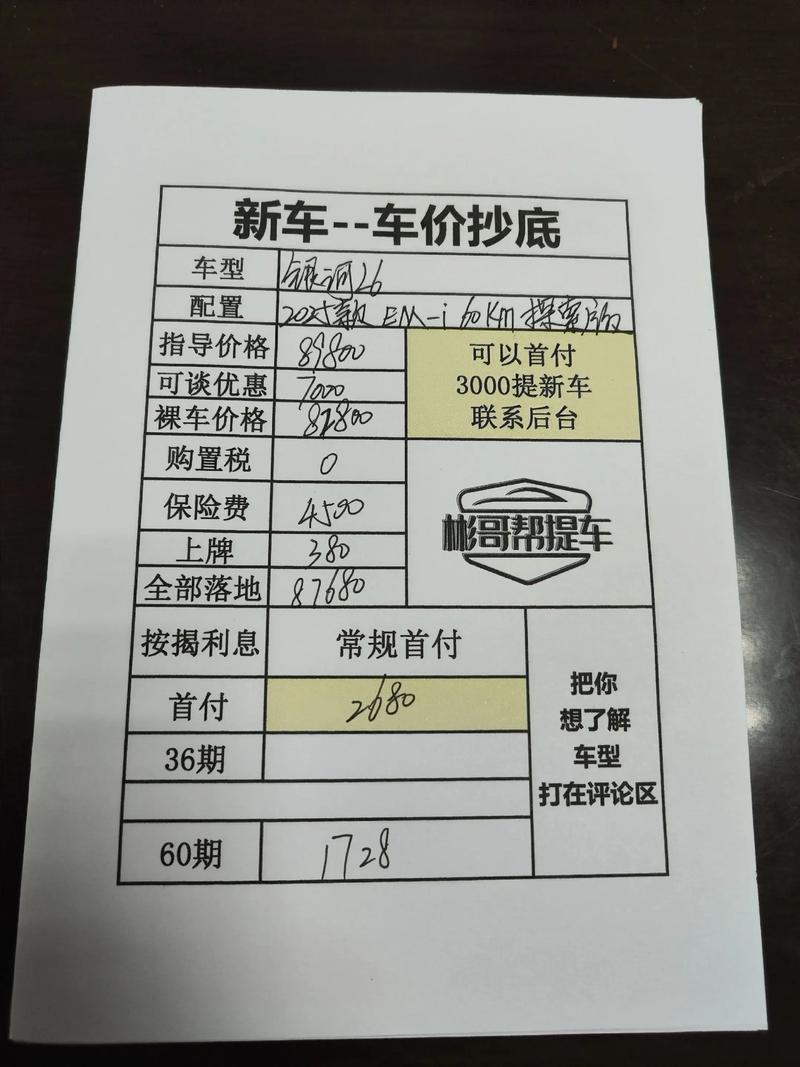 吉利汽车价格（吉利汽车价格表）