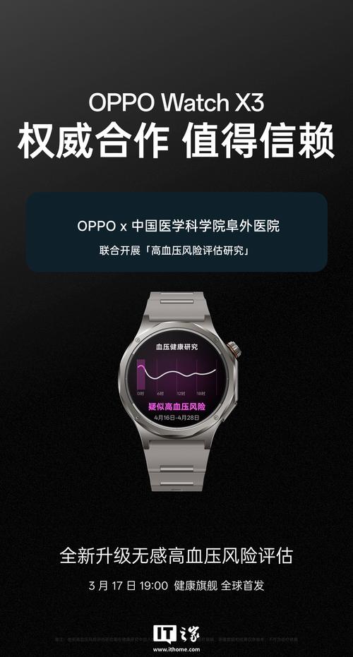 血压管理再升级 OPPO Watch X3正式发布国补价2209元起